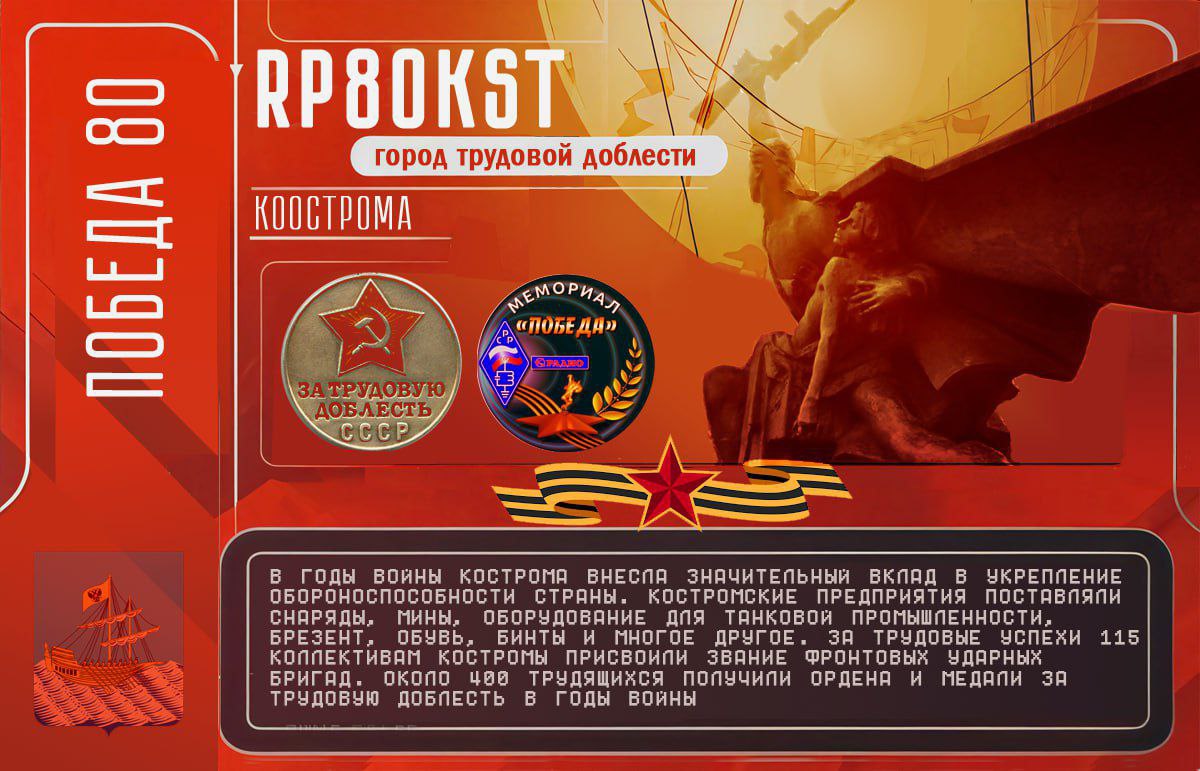 QSL карточка юбилейного позывного